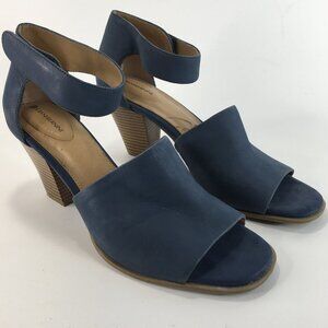 Giani Bernini Vira Blue Leather Sandals Size 9.5M